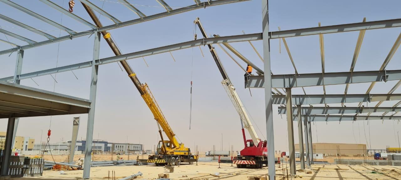 إنشاء مصنع مداواة العربية في مدينة سدير الصناعية أثناء التنفيذ